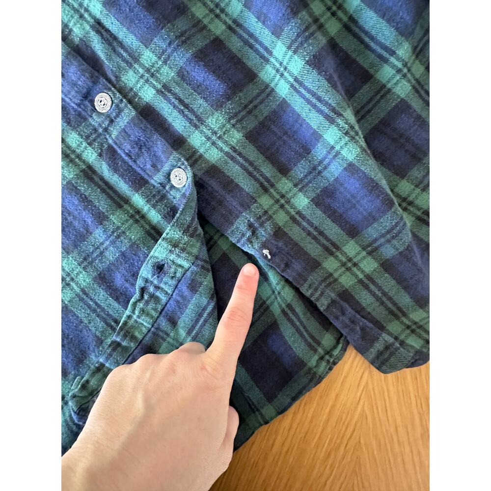 Vintage Blair Patchwork Plaid Embroidered Flannel Shirt XL - Picture 6 of 6